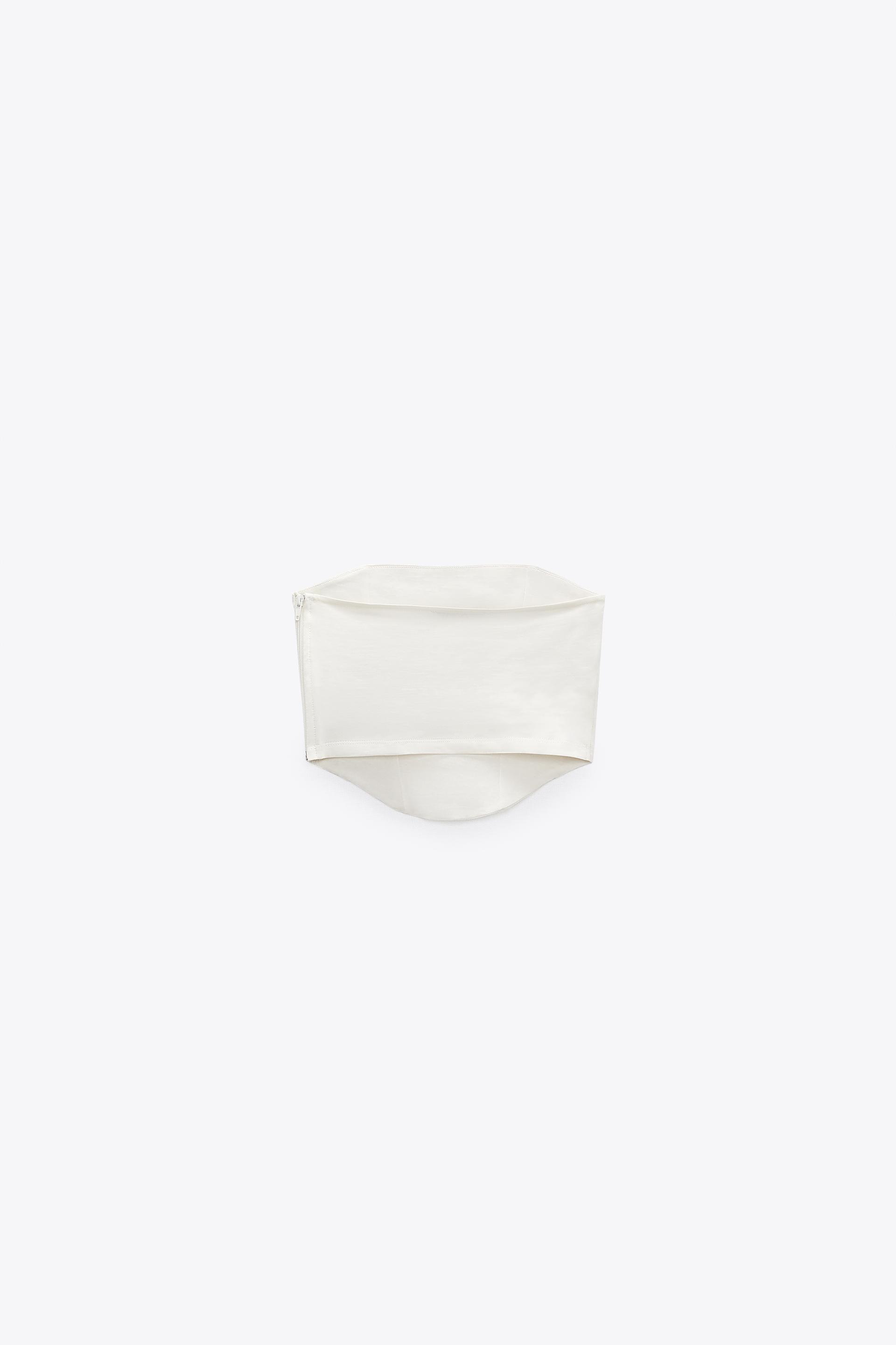 CROPPED CORSET - Oyster White | ZARA United Kingdom