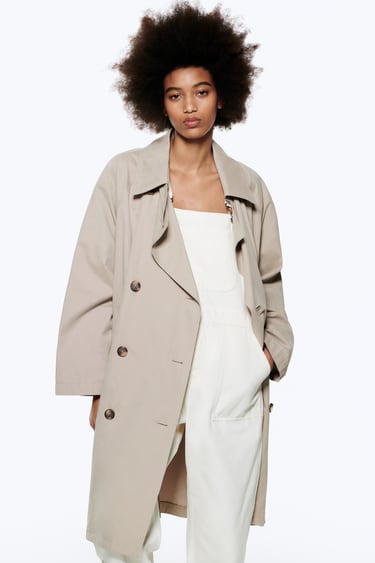 OVERSIZED BUTTONED TRENCH COAT
