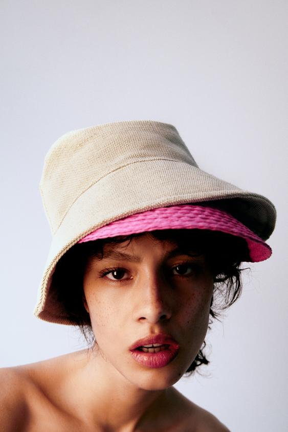JUTE COTTON BUCKET HAT - Natural | ZARA 
