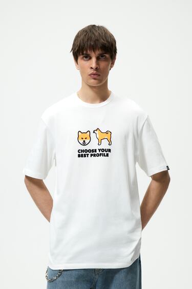 T-SHIRT WITH DOG EMBROIDERY