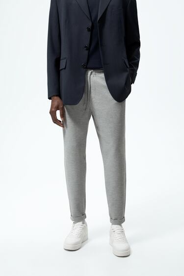 Image 0 of COMFORT FIT JOGGER WAIST TROUSERS from Zara