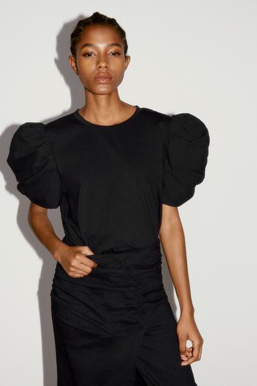 Camisetas Negras de Mujer | Nueva Colección Online | ZARA España