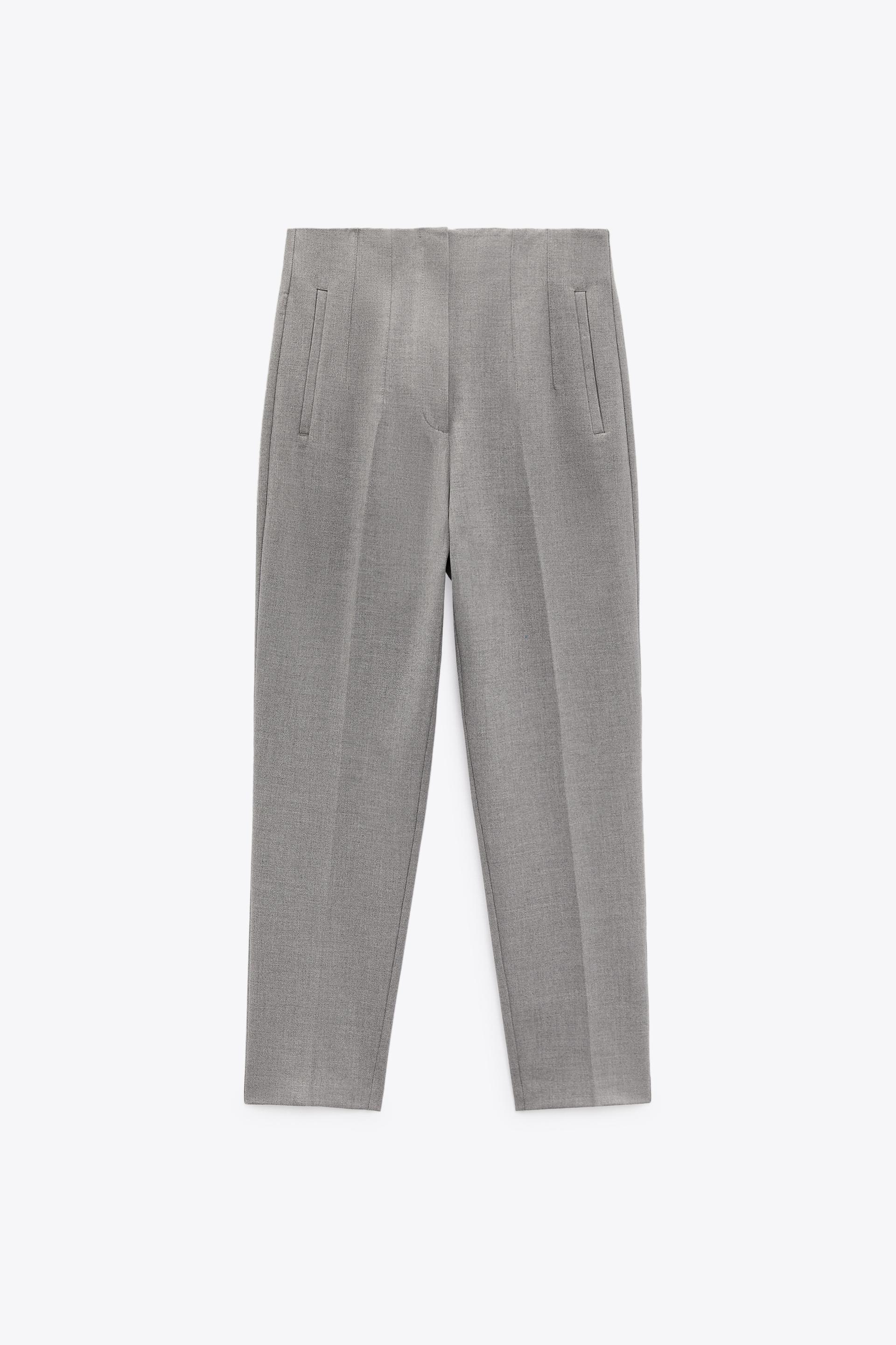 zara patterned trousers