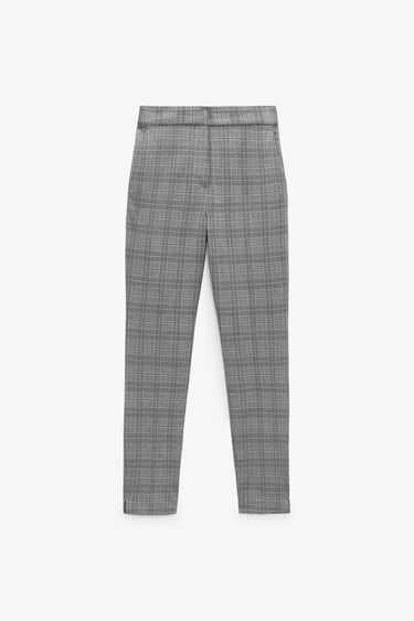 CHECK JOGGER WAIST TROUSERS