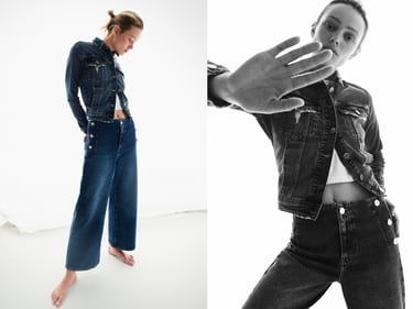 Z1975 CROPPED WIDE LEG BUTTONED JEANS