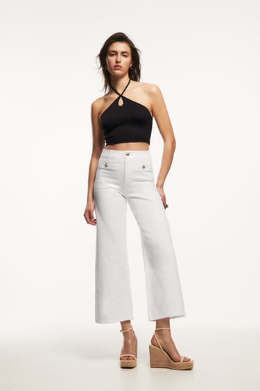 CROPPED Z1975 WIDE LEG BUTTONED JEANS