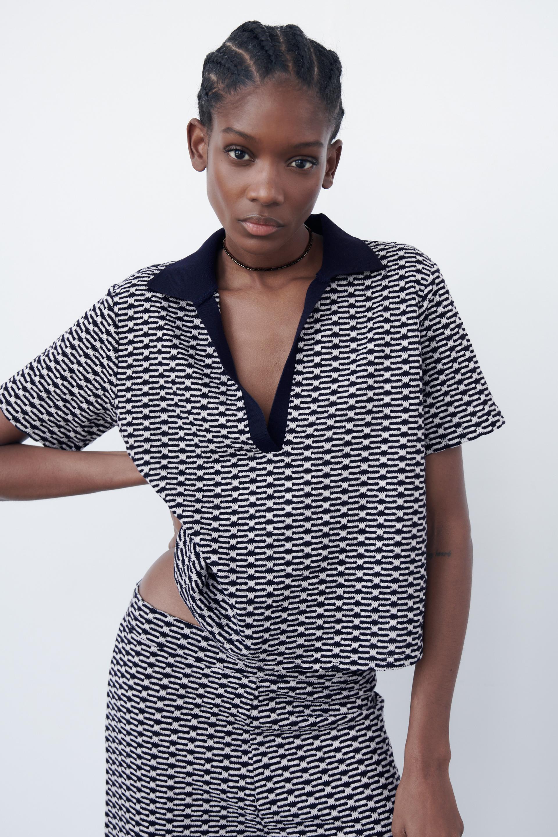 Jacquard polo sweater Clearance