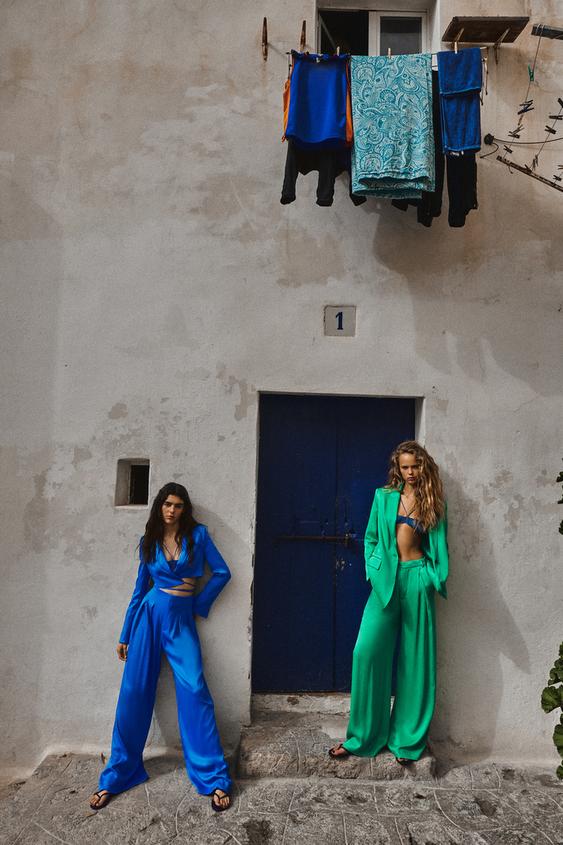 BLAZER SATINATO DRITTO - Smeraldo | ZARA Italia / Italy