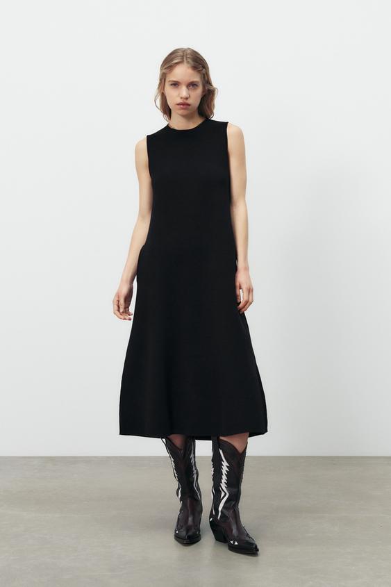 ノースリーブ ニットワンピース ブラック Zara Japan 日本 ノースリーブ ニットワンピース ブラック Zara Japan 日本