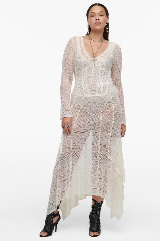 オープンニットワンピース Limited Edition エクリュ Zara Japan 日本 オープンニットワンピース Limited Edition エクリュ Zara Japan 日本