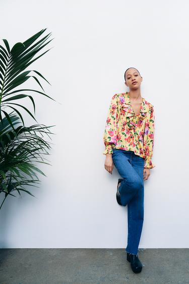 CAMISA DOBLE VOLANTE - Blanco roto | ZARA España