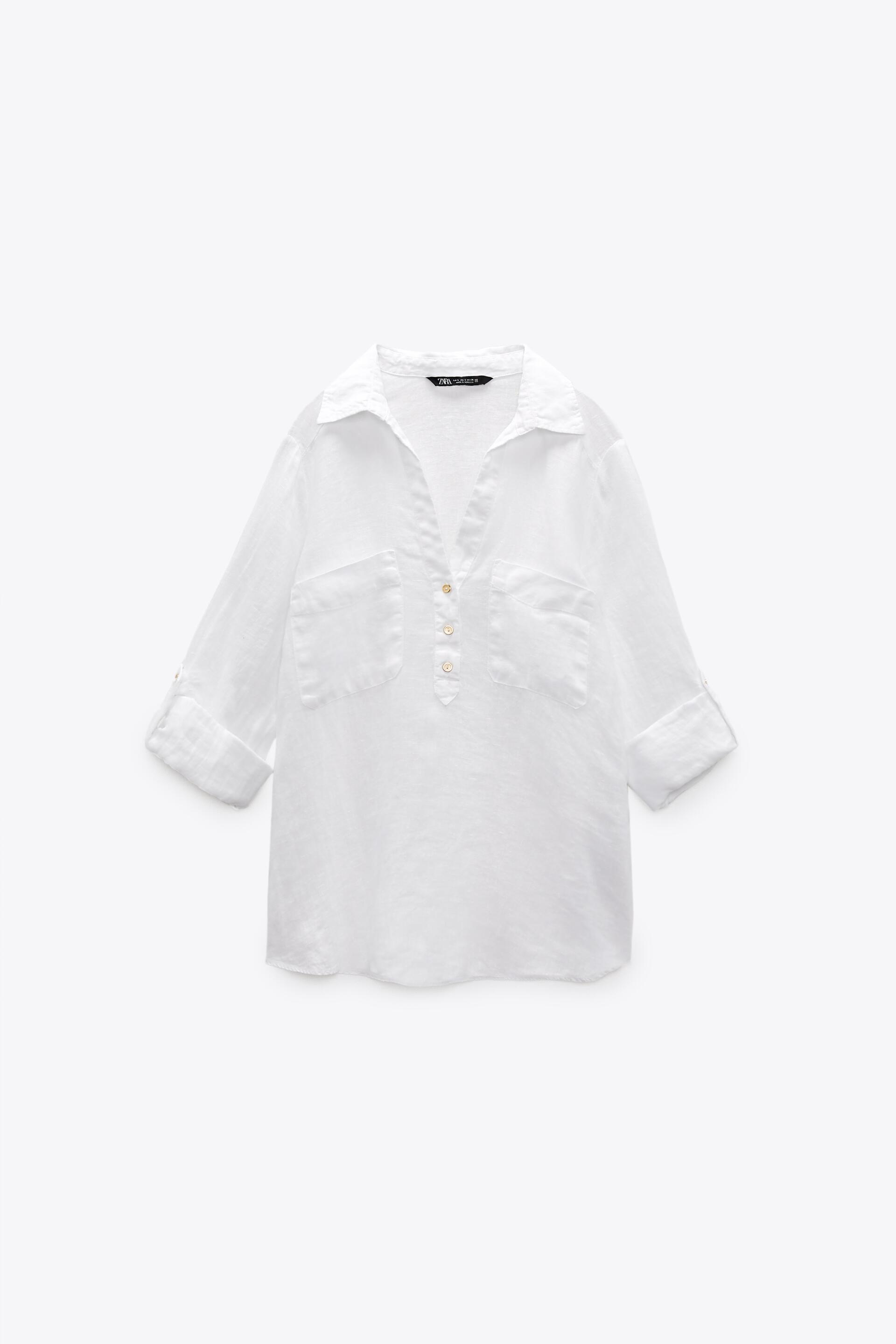 camicia lino zara
