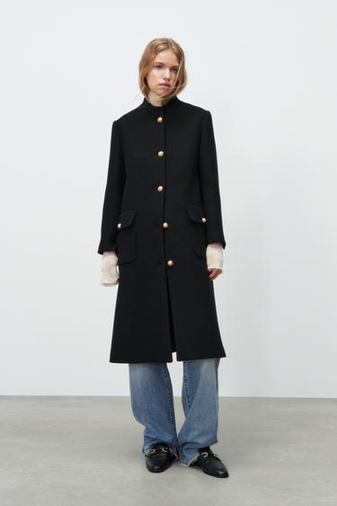 zara olive coat