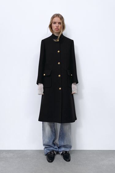 PREMIUM WOOL BLEND COAT WITH POCKETS
