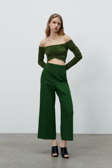 Pantalones verdes de mujer | ZARA Chile