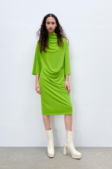 グリーンワンピース ワンピース レディース Zara 日本 グリーンワンピース ワンピース レディース Zara 日本