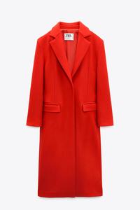 Burnt orange coat zara clearance