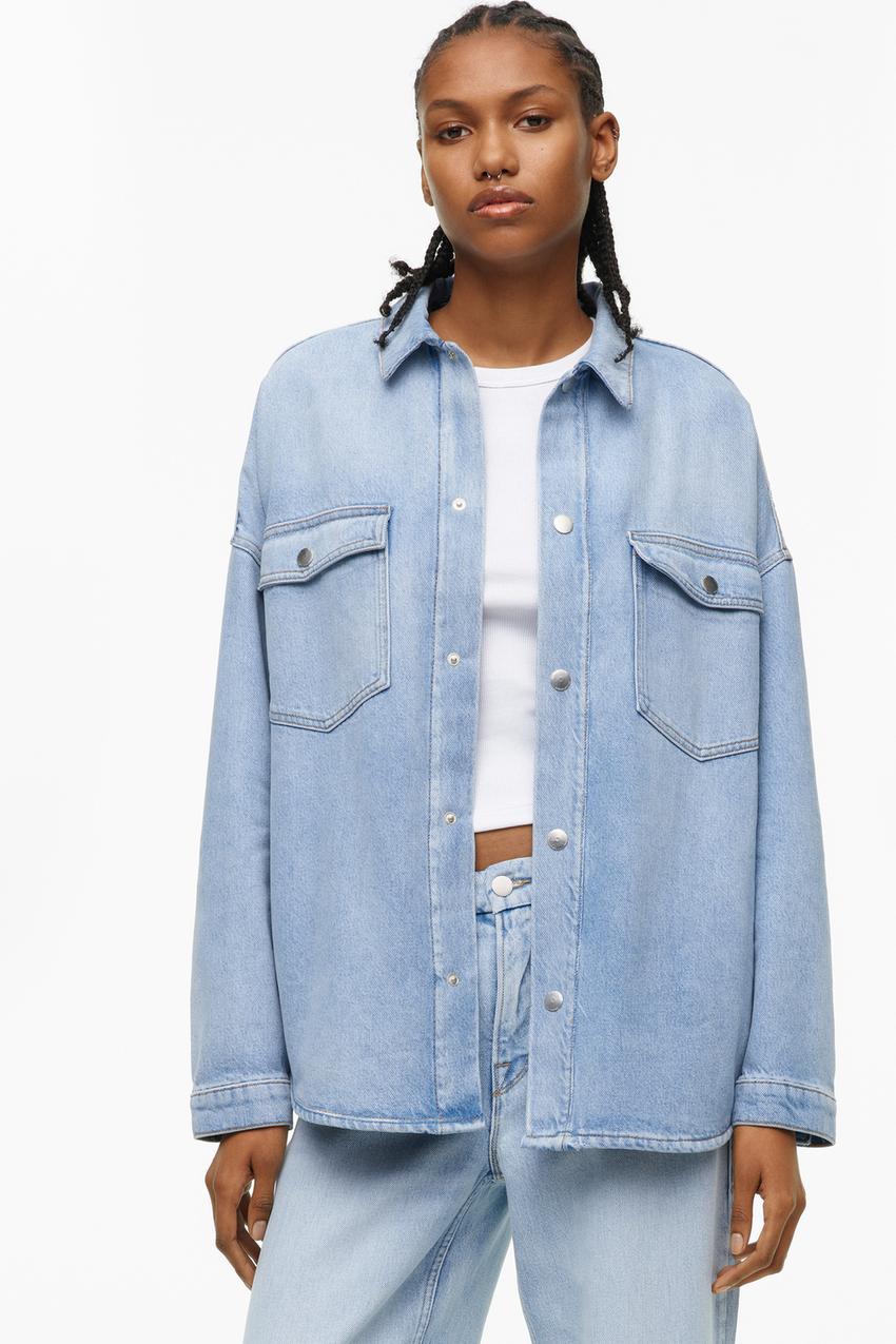 Denim shacket zara Clearance