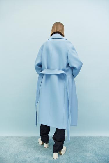 zara blue coat