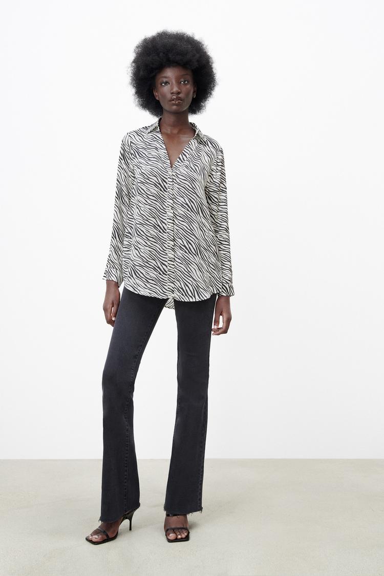 10 It Girl Outfit Ideas for Brunch 25 Image 0 of ANIMAL PRINT SHIRT from Zara