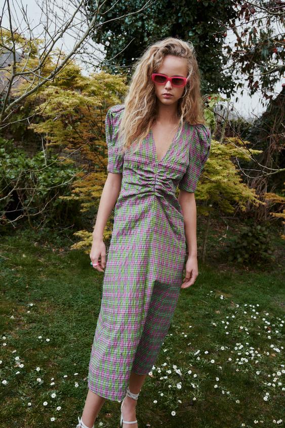 チェック柄ワンピース 単一 Zara Japan 日本 チェック柄ワンピース 単一 Zara Japan 日本