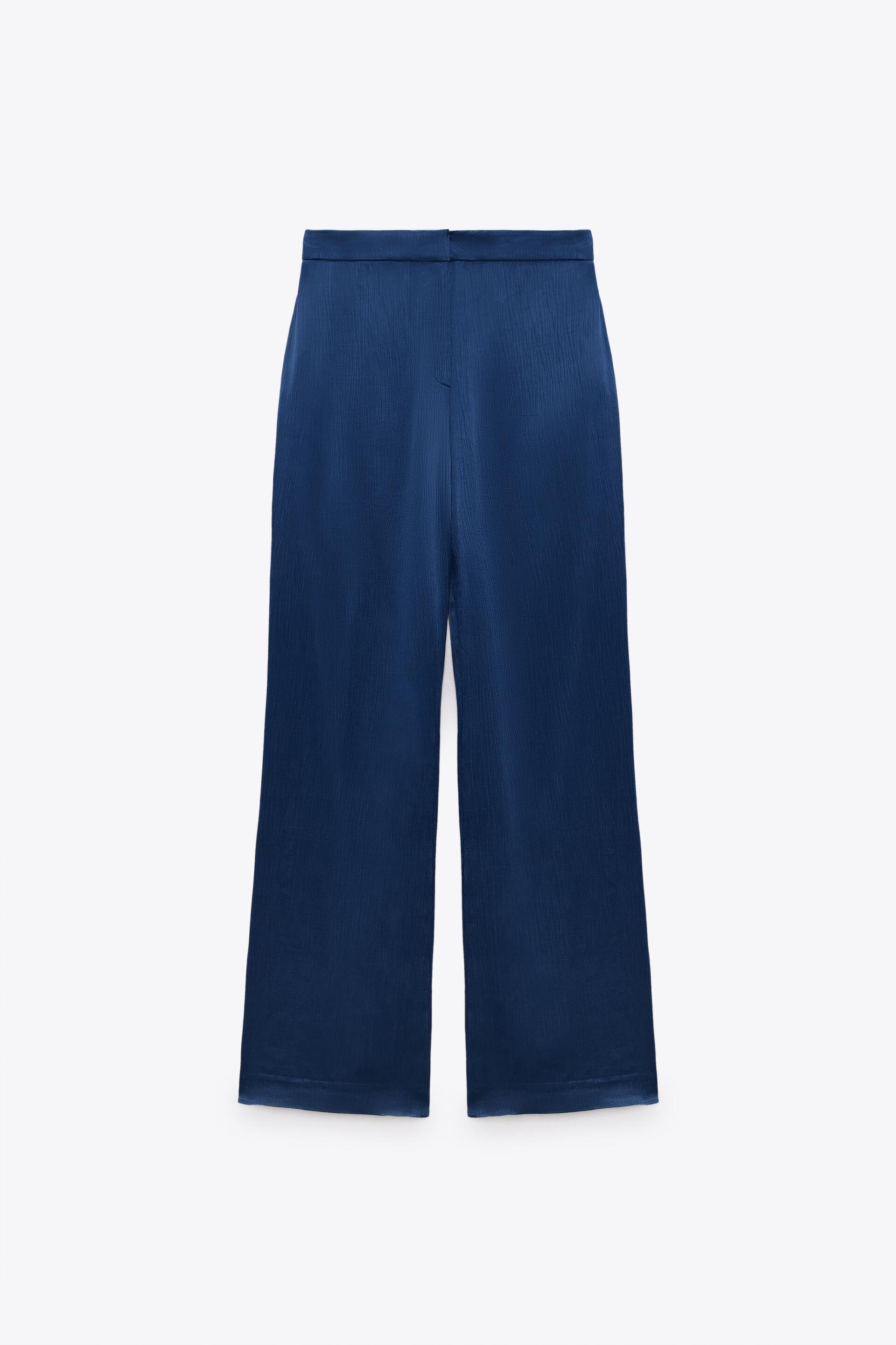 PANTALÓN EFECTO ARRUGADO - Azulón | ZARA España