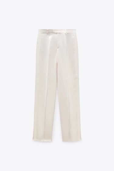 THE MASCULINE LOW RISE SATIN TROUSERS