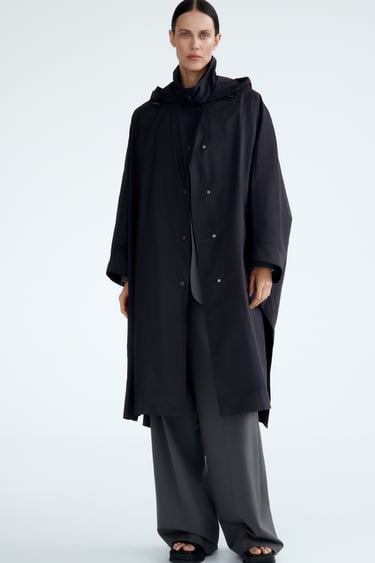 Image 0 of HOODED PONCHO LIMITED EDITION from Zara