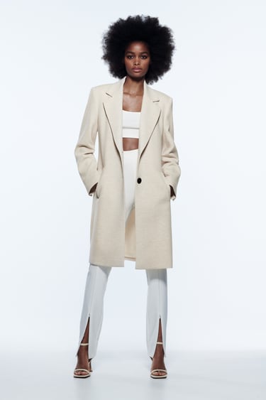Women S White Coats Zara United States, Womens Full Length Winter Coats Zara