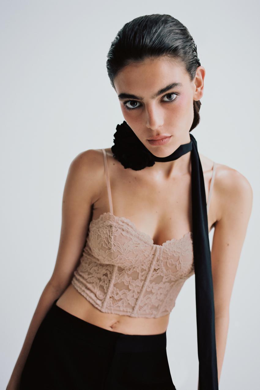 Zara lace bandeau top Clearance
