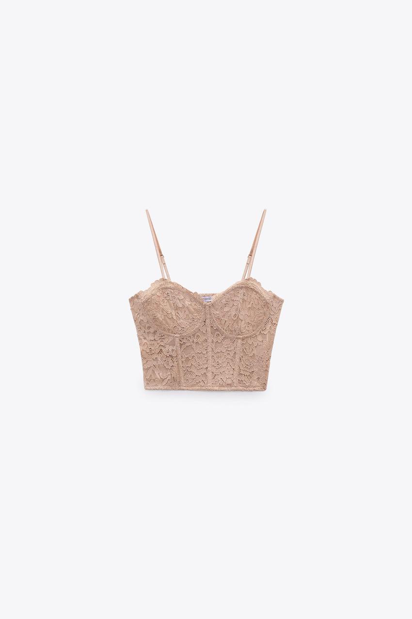 Zara lace bandeau top Clearance