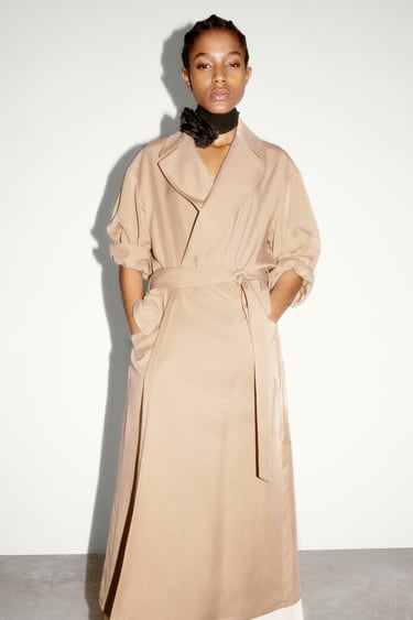 FLOWY BELTED TRENCH COAT