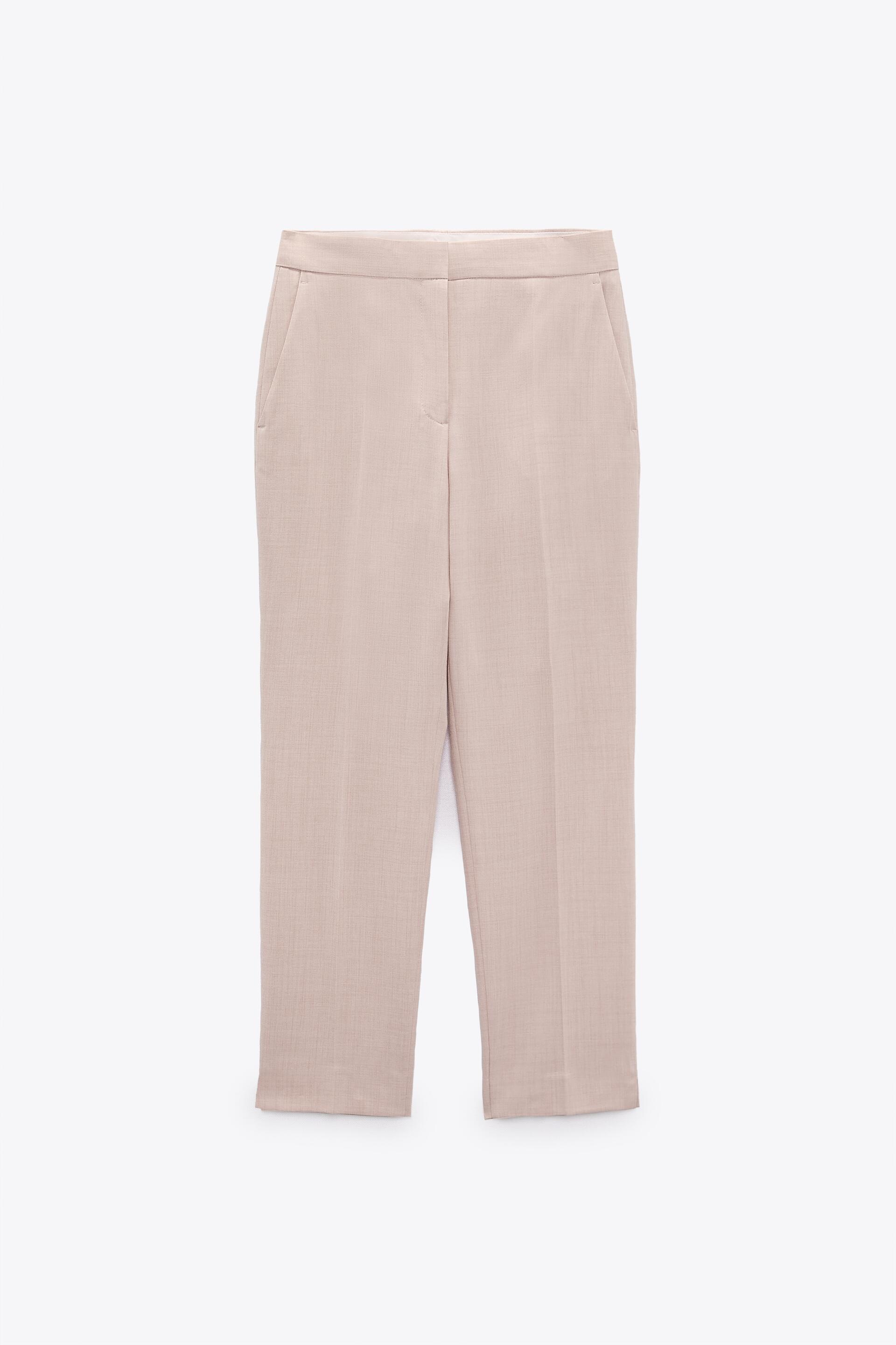 CROPPED TROUSERS - Beige-pink | ZARA Spain