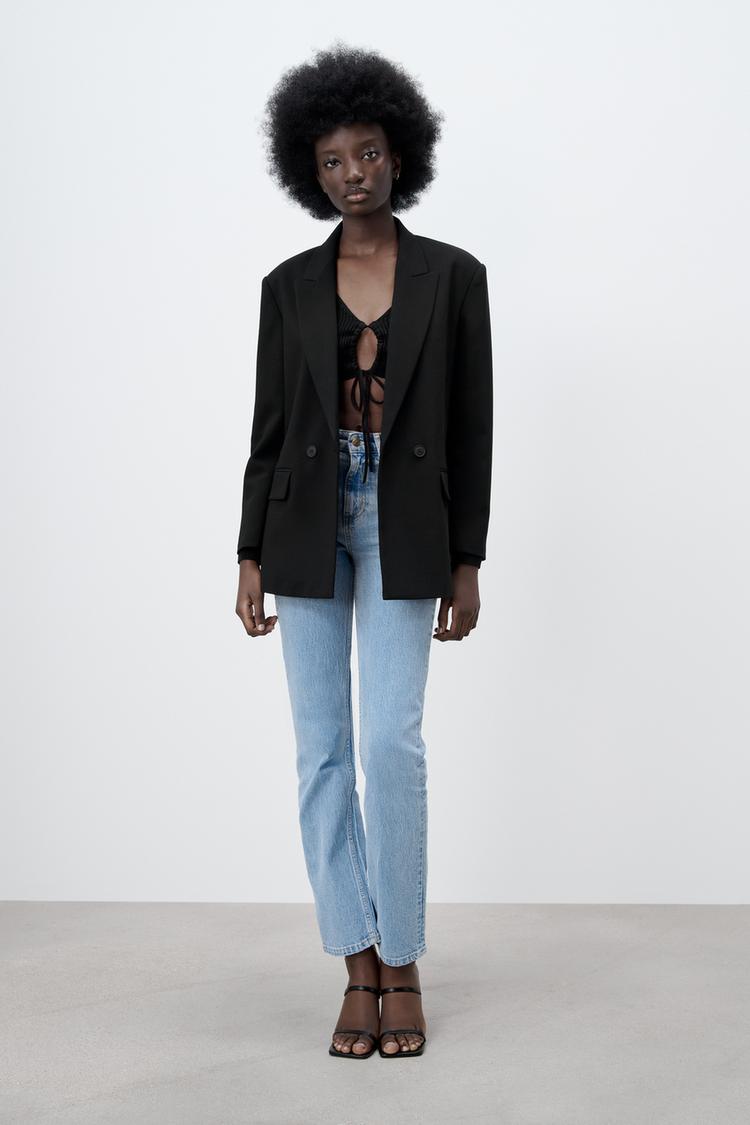 10 It Girl Outfit Ideas for Brunch 31 Image 0 of OVERSIZED DOUBLE BREASTED JACKET from Zara