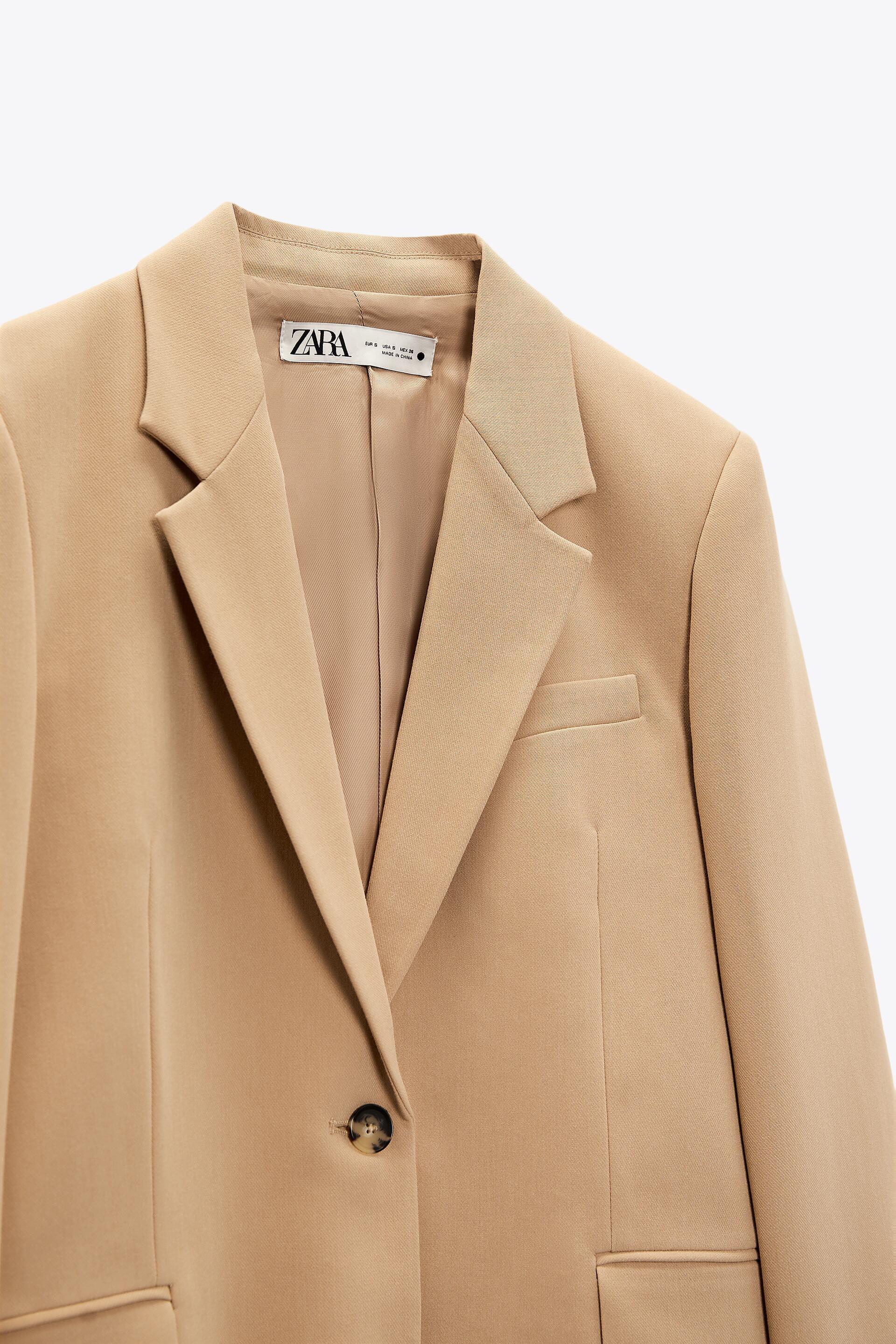 blazer camel zara