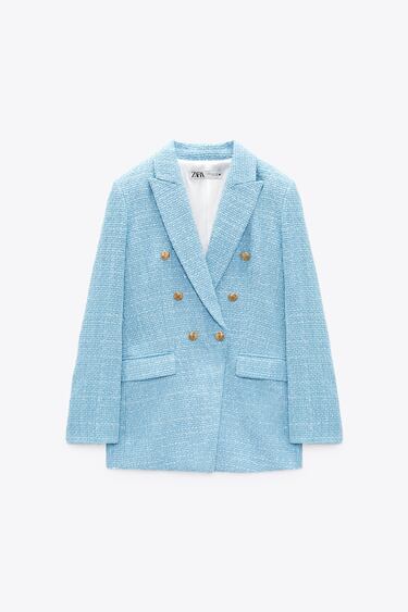 Image 5 of TEXTURED BLAZER WITH BUTTON DETAILS from Zara