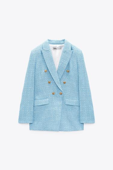 Image 5 of TEXTURED BLAZER WITH BUTTON DETAILS from Zara