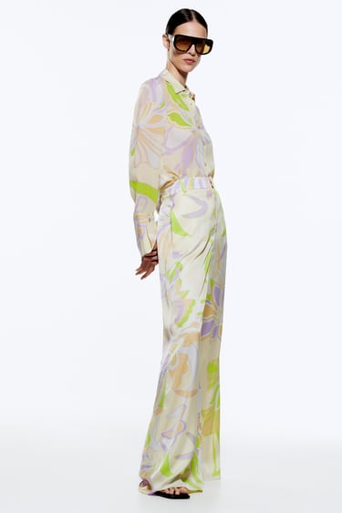 PRINTED PALAZZO TROUSERS