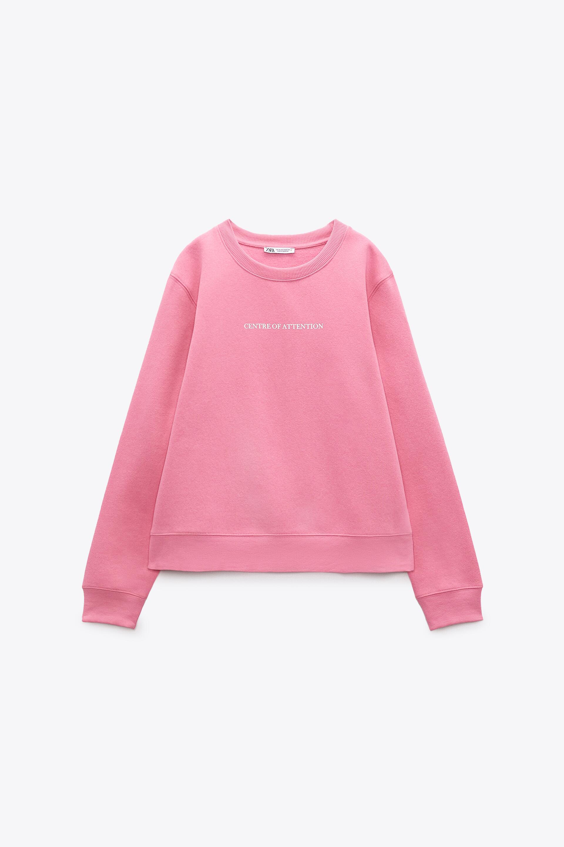 slogan sweatshirt zara