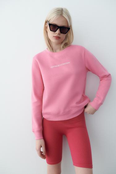 zara slogan sweatshirt
