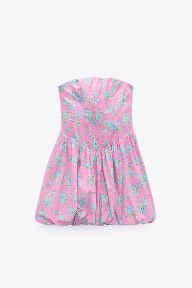 FLORAL CORSETRY-INSPIRED PLAYSUIT DRESS