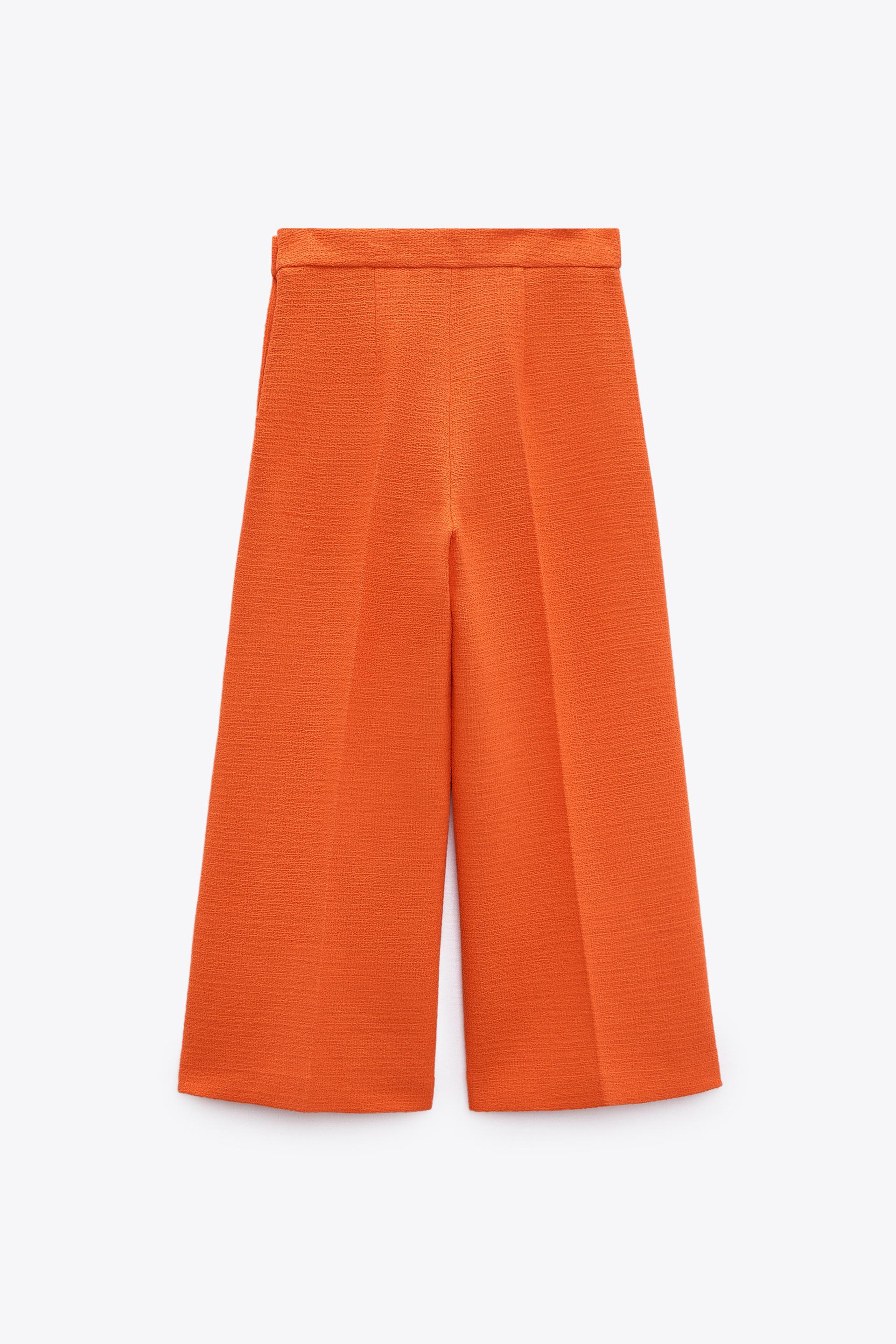 PANTALÓN ESTRUCTURA BOTONES - Naranja quemado | ZARA España