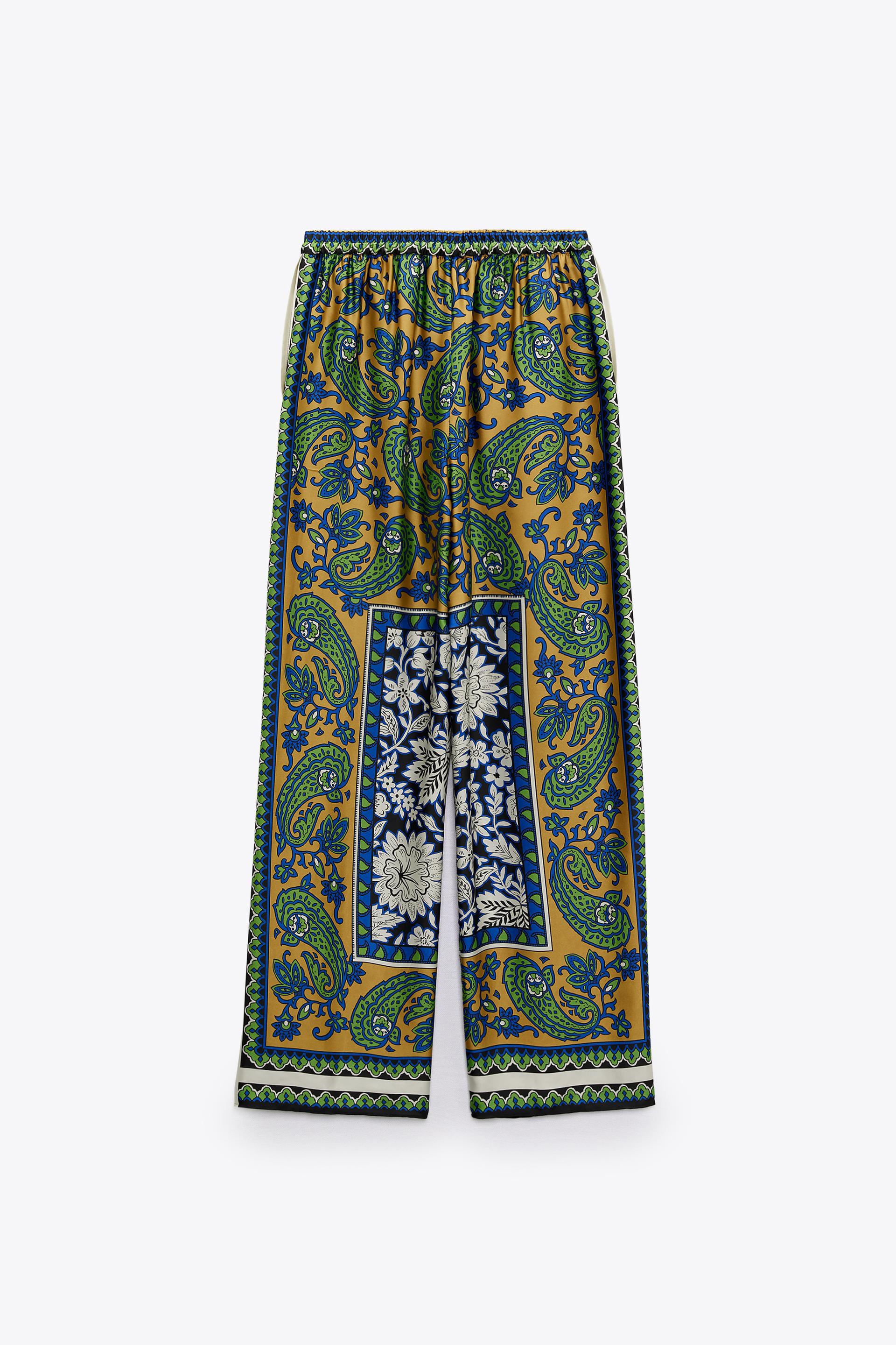 PRINTED PYJAMA-STYLE TROUSERS 
