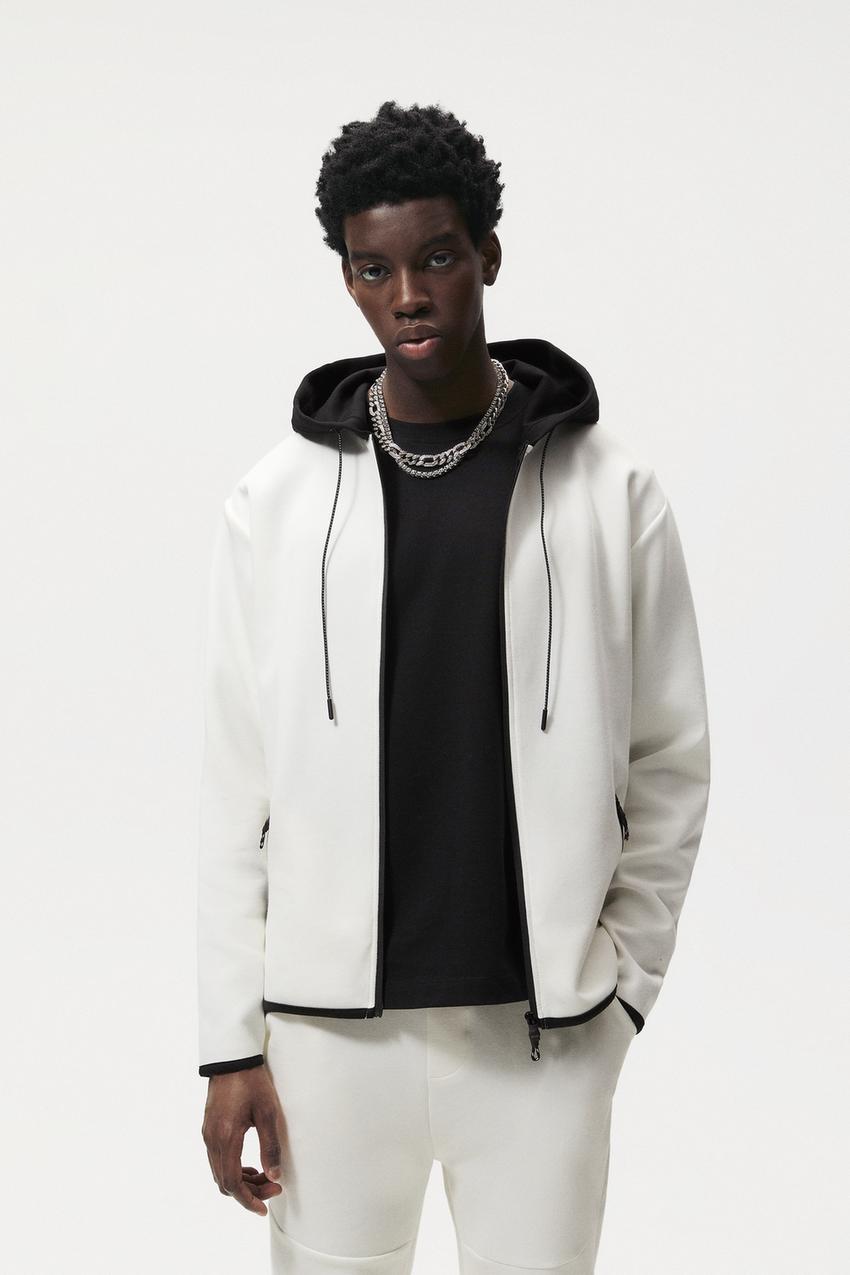 Zara hooded technical sweatshirt Clearance