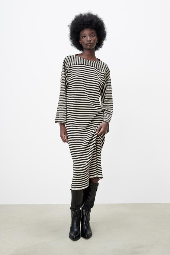 エクストラソフト ロング ウール ニット ワンピース ストライプ Zara Japan 日本 エクストラソフト ロング ウール ニット ワンピース ストライプ Zara Japan 日本