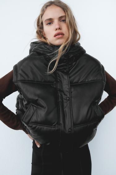 zara down vest