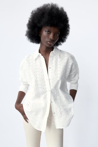SHIRT WITH CUTWORK EMBROIDERY