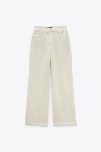 PANTALÓN PATA DE GALLO - Crema | ZARA España