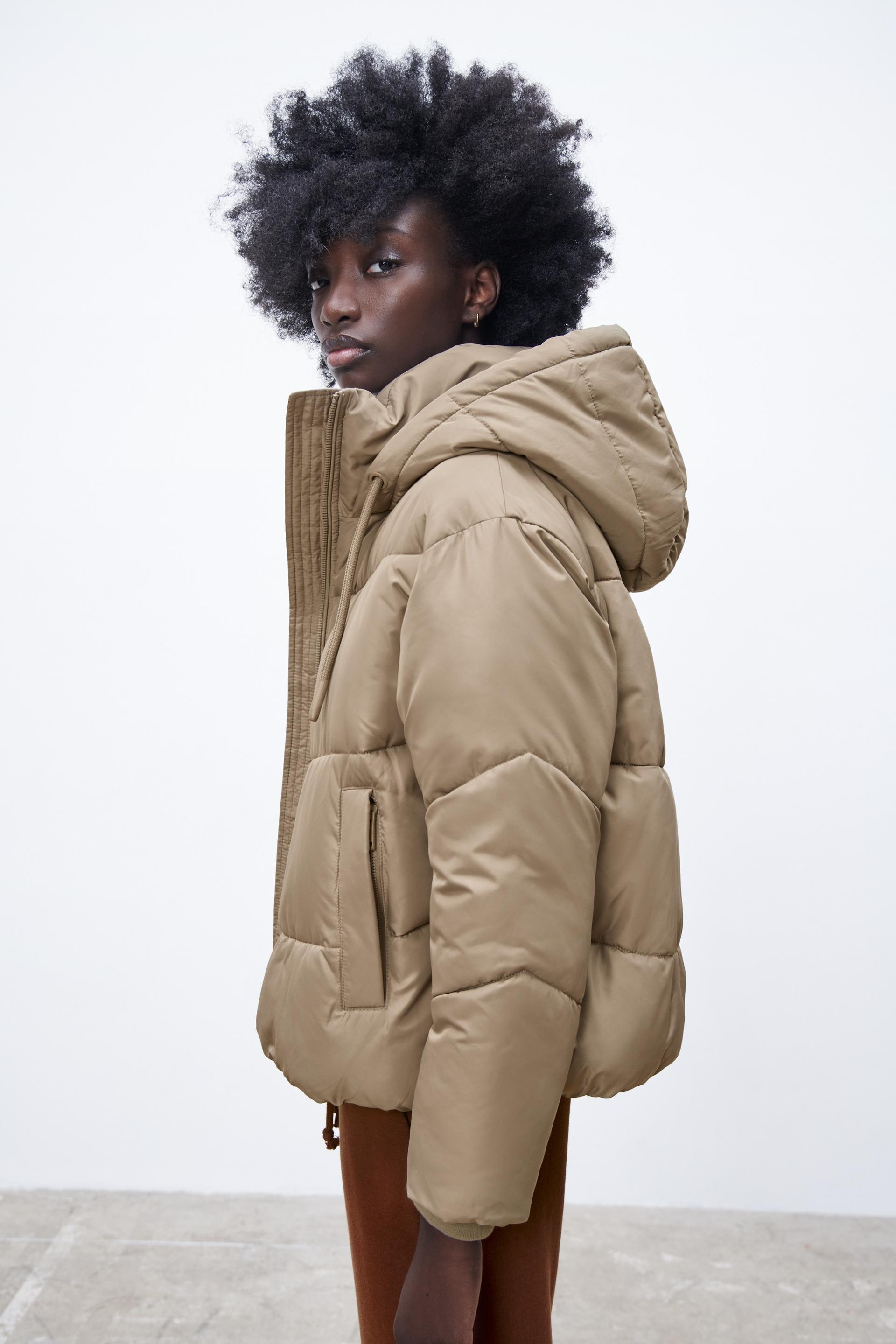 Water Repellent Puffer Jacket Mink Zara United Kingdom Water Repellent Puffer Jacket Mink Zara United Kingdom