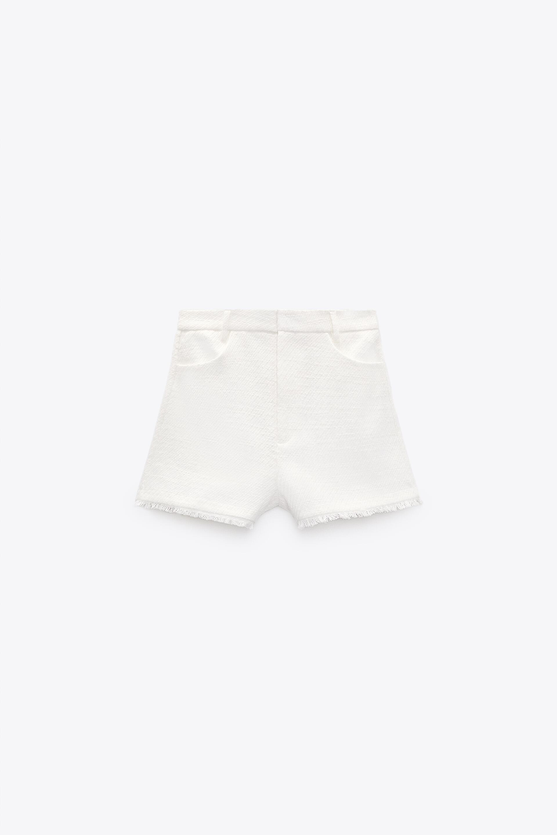 TEXTURED SHORTS - Oyster White | ZARA 